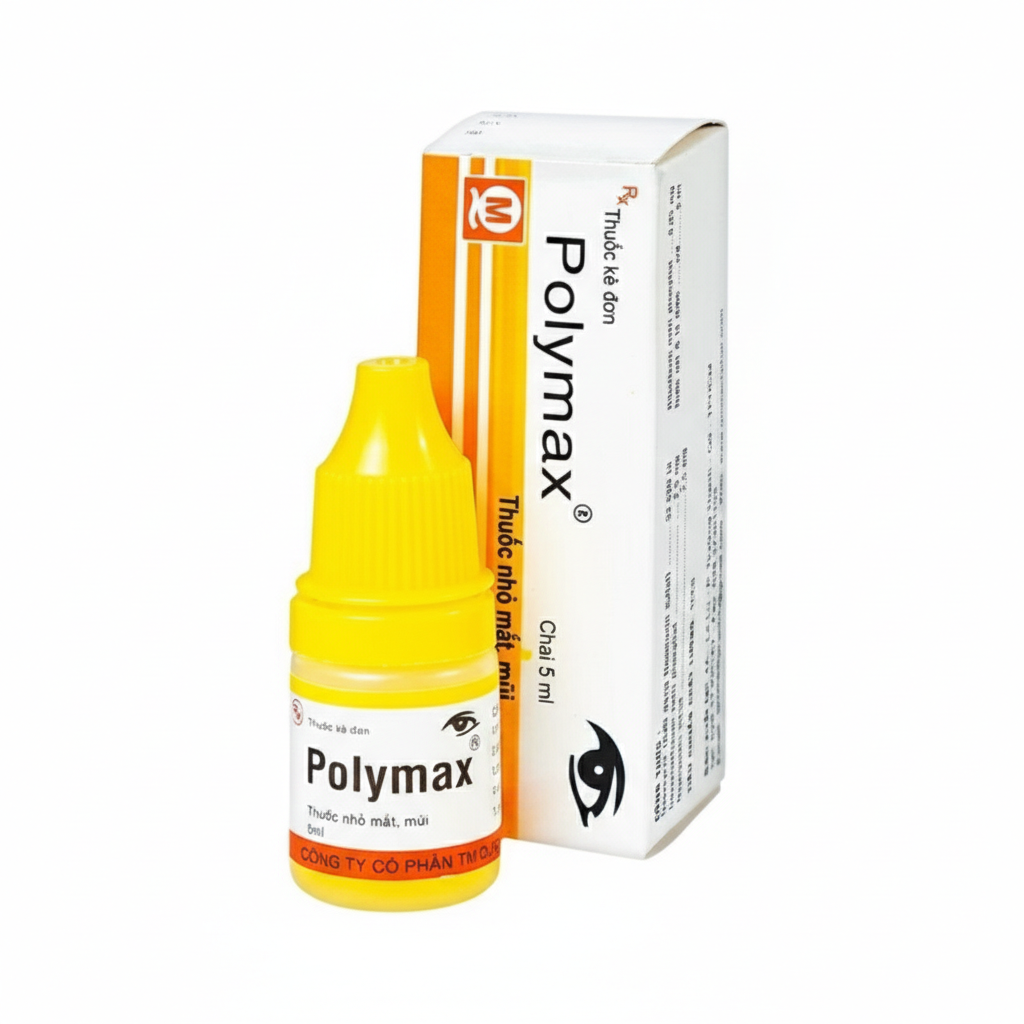 Thuốc nhỏ mắt, mũi, tai Polymax điều trị viêm kết mạc, viêm mí mắt, viêm xoang (5ml)