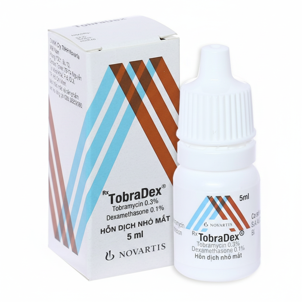 Thuốc mỡ tra mắt TobraDex Alcon điều trị viêm và nhiễm khuẩn (3,5g)