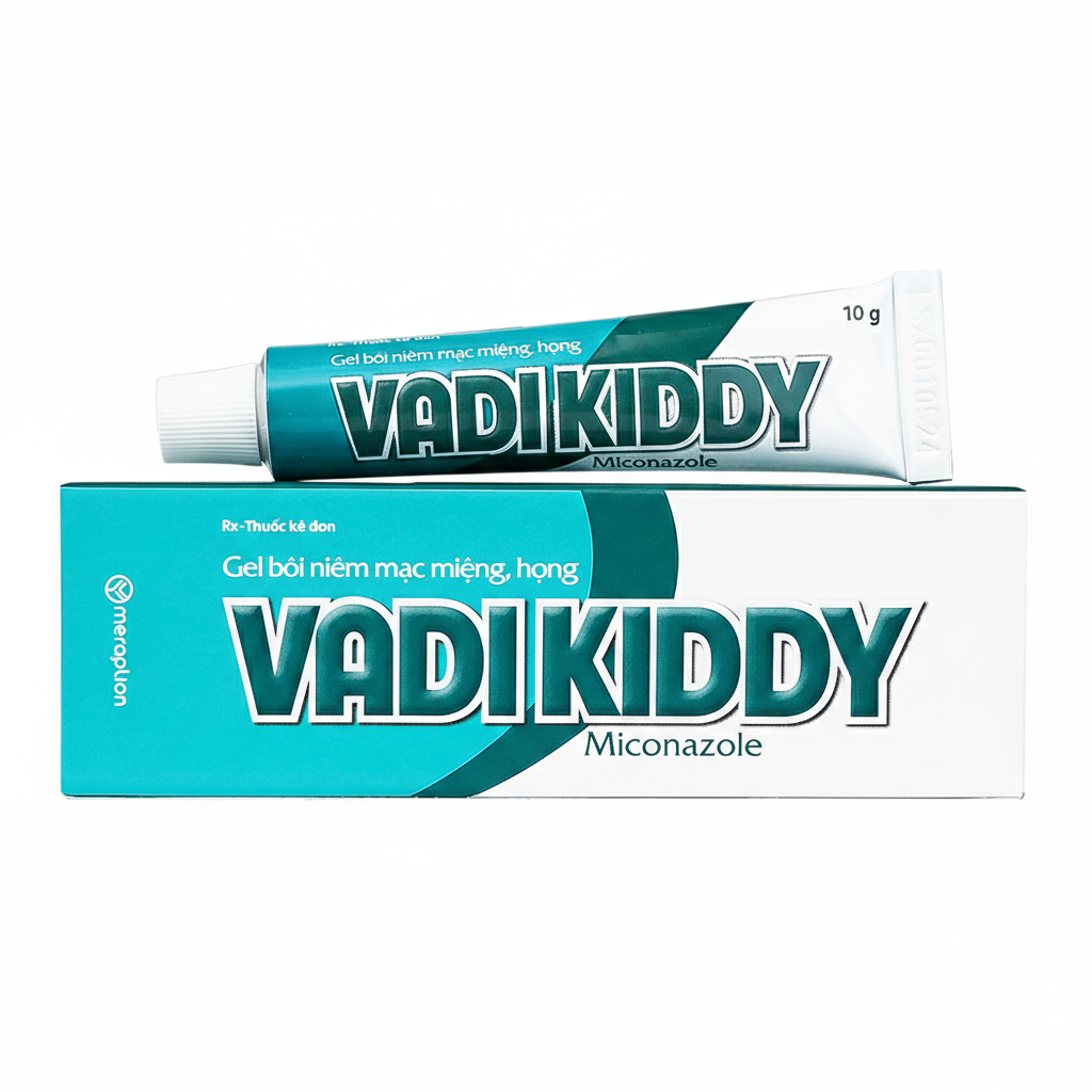 Gel niêm mạc miệng họng Vadikddy 10g Merap Gel điều trị nấm candida