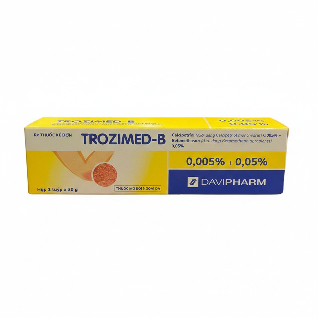 Thuốc mỡ Trozimed-B Davipharm điều trị bệnh vảy nến thông thường (30g)
