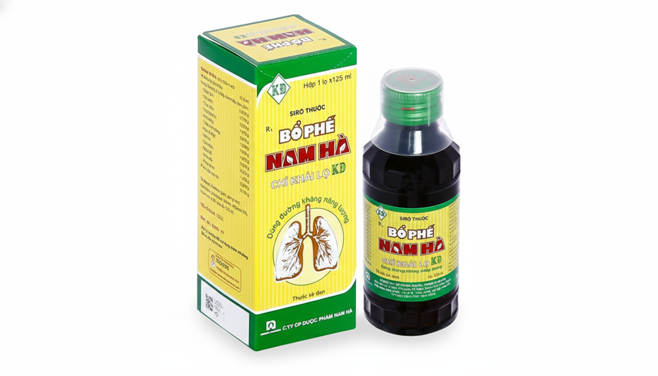 Siro thuốc ho Bổ Phế Nam Hà Chỉ Khái Lộ KĐ chuyên trị ho do cảm mạo, ho gió, ho khan, ho có đờm (125ml)