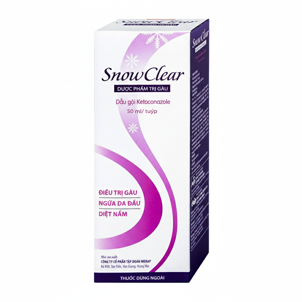 Dược phẩm trị gàu Snowclear Merap điều trị gàu, ngứa da đầu, diệt nấm (50ml)