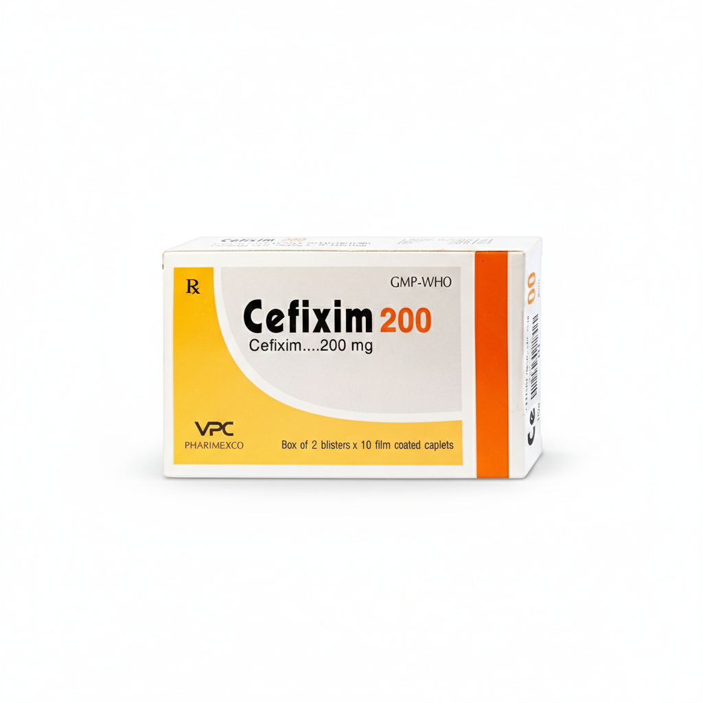 Thuốc Cefixim 200mg Pharimexco điều trị nhiễm khuẩn (2 vỉ x 10 viên)