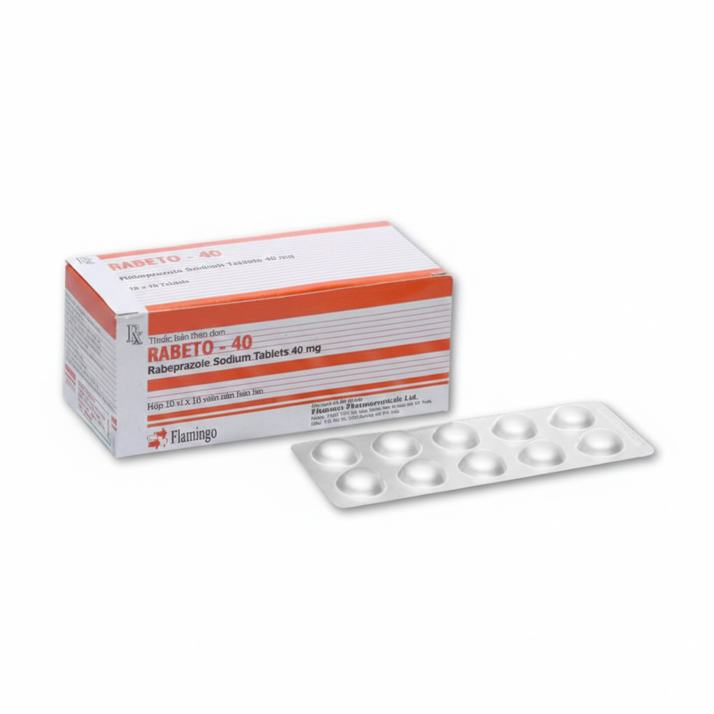 Thuốc Rabeto 40mg FIamingo điều trị trào ngược dạ dày (10 vỉ x 10 viên)