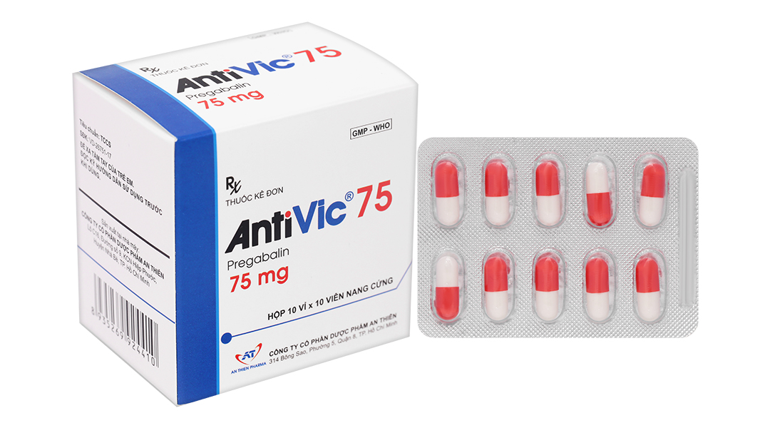 Thuốc Antivic 75 An Thiên điều trị đau thần kinh trung ương và ngoại biên (10 vỉ x 10 viên)