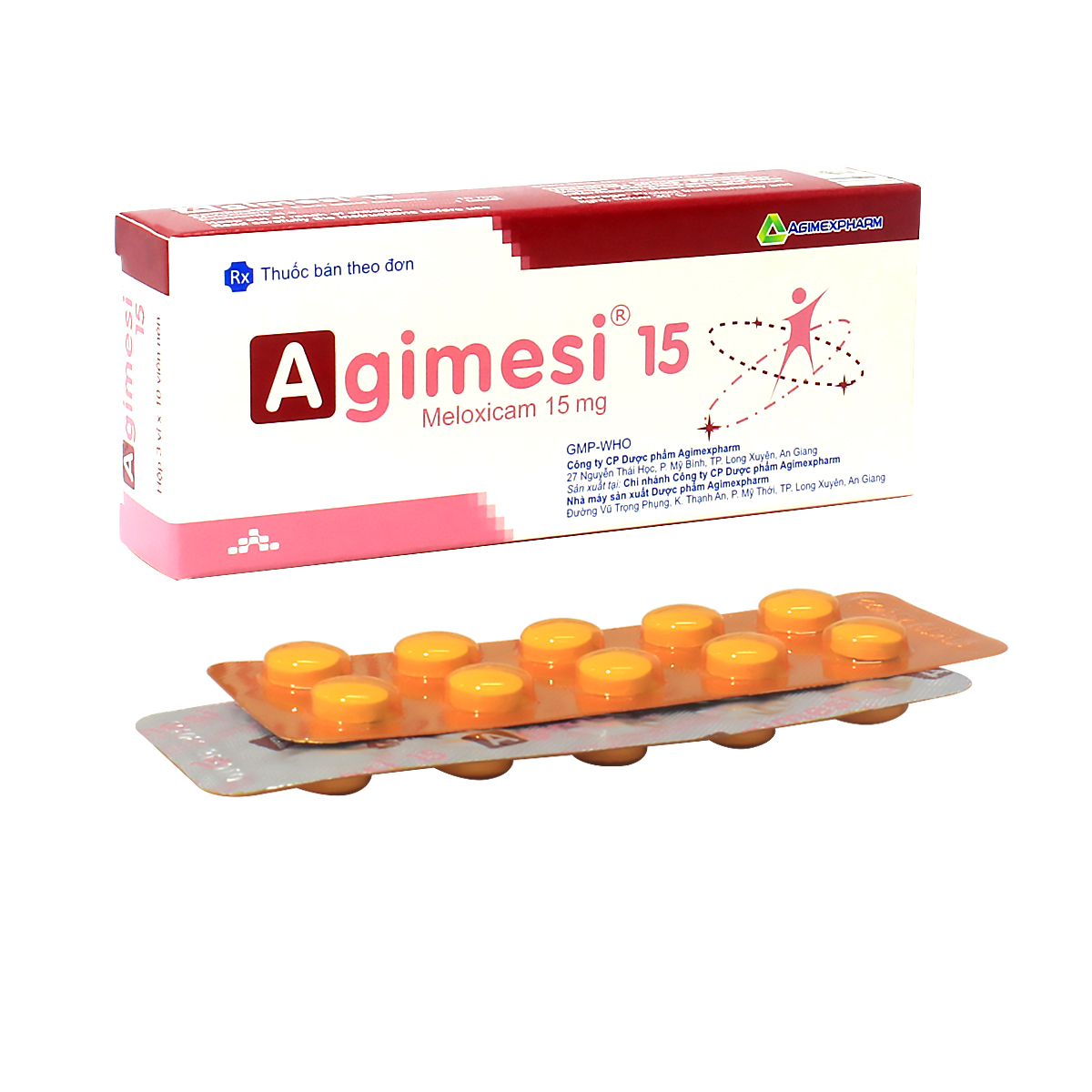 Thuốc Agimesi 15 AGIMEXPHARM điều trị viêm đau cơ xương khớp (3 vỉ x 10 viên)