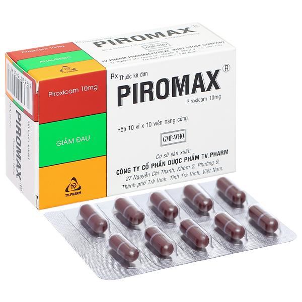 Thuốc Piromax 10mg TV. Pharm điều trị viêm xương khớp, thoái hóa khớp (10 vỉ x 10 viên)