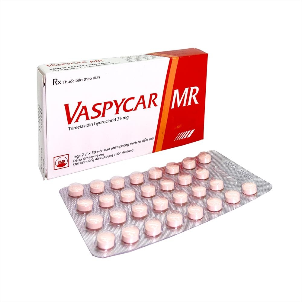 Thuốc Vaspycar MR 35mg Pymepharco điều trị chứng đau thắt ngực ổn định (2 vỉ x 30 viên)