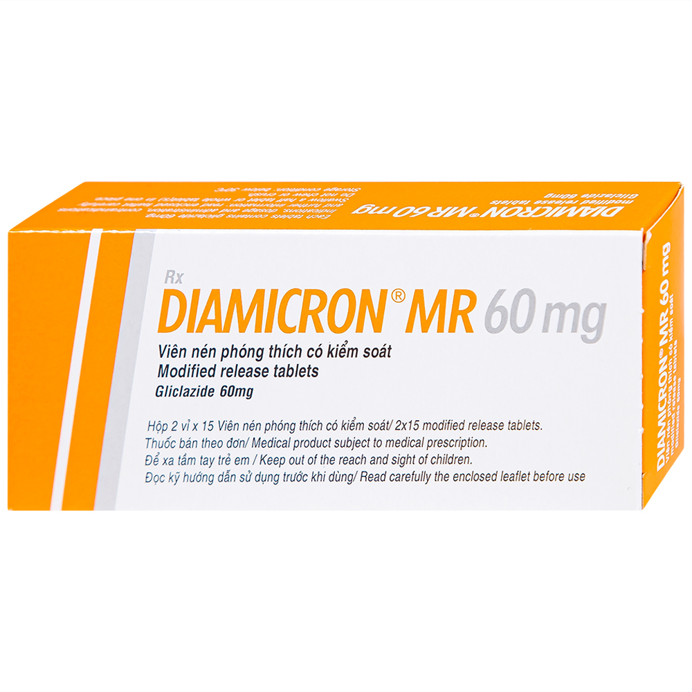 Thuốc Diamicron MR 60mg Servier điều trị tiểu đường típ 2 (2 vỉ x 15 viên)