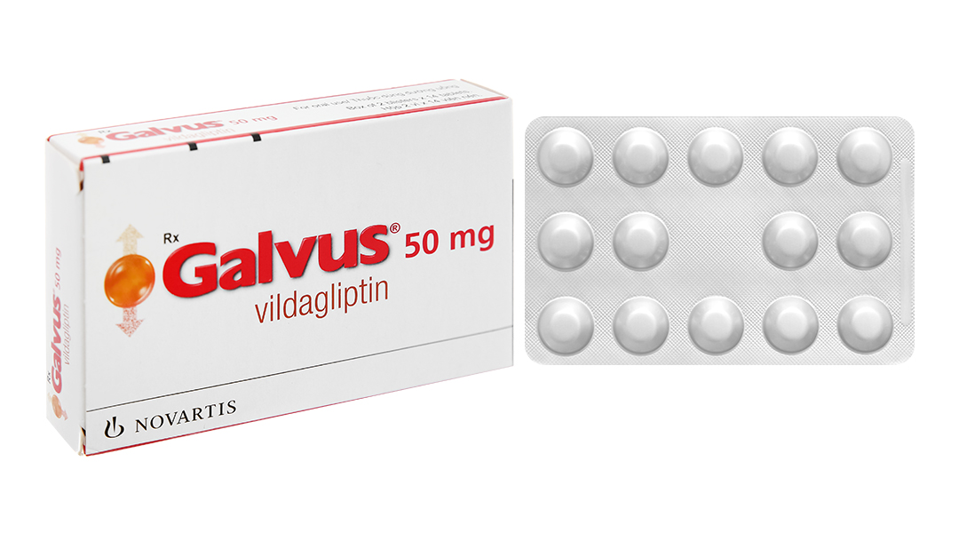 Thuốc Galvus 50mg Novartis hỗ trợ điều trị đái tháo đường típ 2 (2 vỉ x 14 viên)