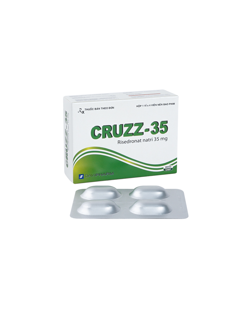 Thuốc Cruzz-35 Davi Pharm phòng ngừa và điều trị loãng xương (1 vỉ x 4 viên)