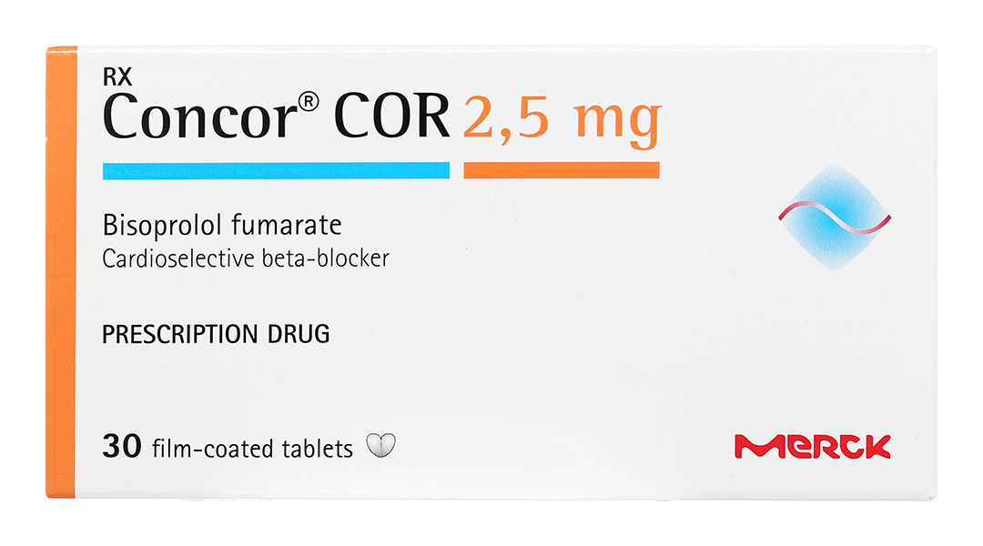 Thuốc Concor Cor 2.5mg Merck điều trị suy tim mãn tính (3 vỉ x 10 viên)