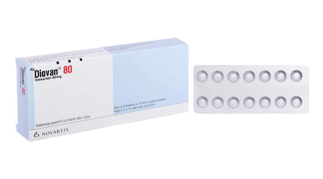 Thuốc Diovan 80 Novartis điều trị bệnh tăng huyết áp, suy tim (2 vỉ x 14 viên)