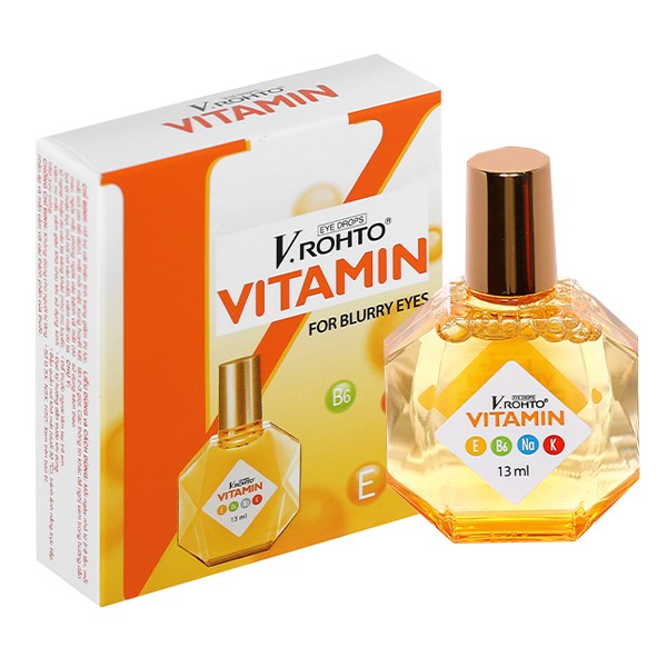 Thuốc nhỏ mắt V.Rohto Vitamin hỗ trợ cải thiện tình trạng giảm thị lực, mắt mờ (13ml)