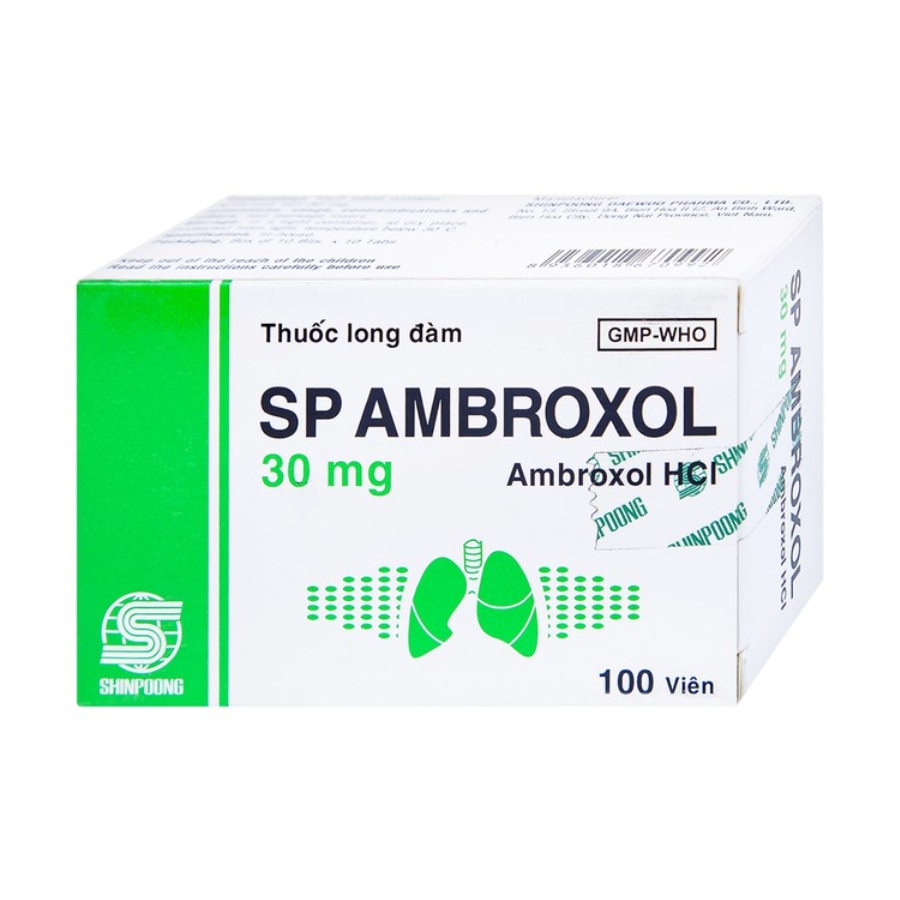 Thuốc SP Ambroxol 30mg điều trị các bệnh cấp và mạn tính ở đường hô hấp (10 vỉ x 10 viên)