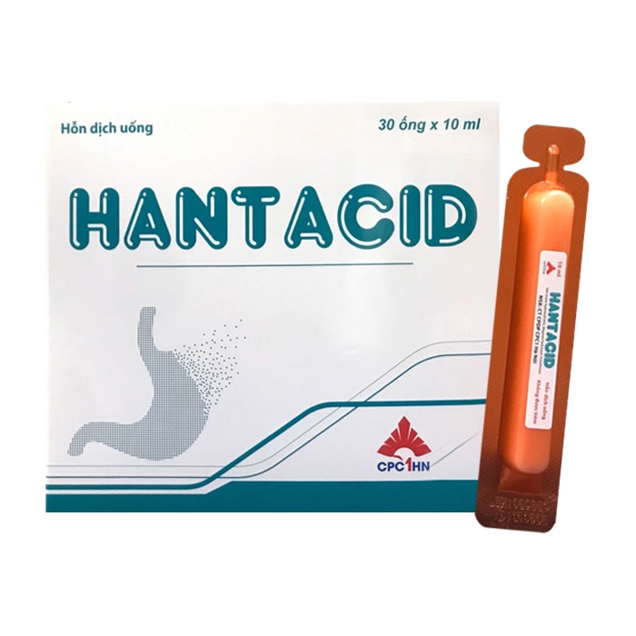 Hỗn dịch uống Hantacid 10ml CPC1HN điều trị rối loạn tiêu hóa, trào ngược dạ dày - thực quản (30 ống)