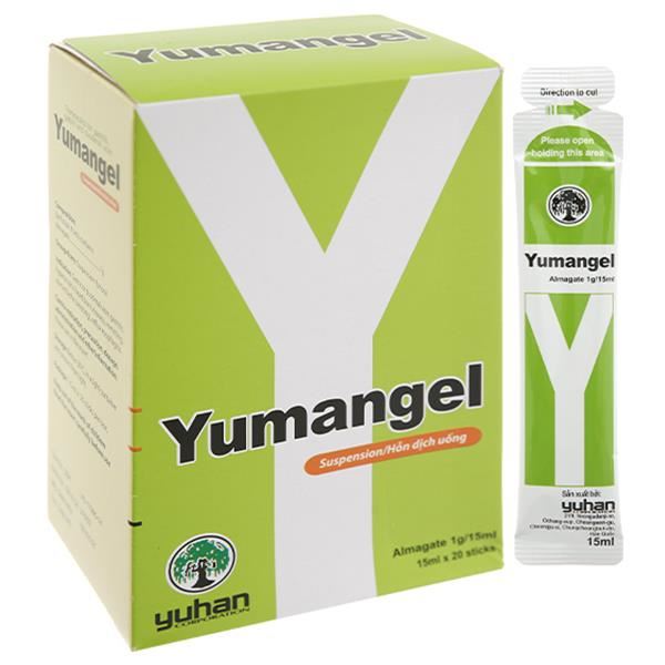 Hỗn dịch uống Yumangel Yuhan kháng acid và cải thiện loét dạ dày - tá tràng (20 gói x 15ml)
