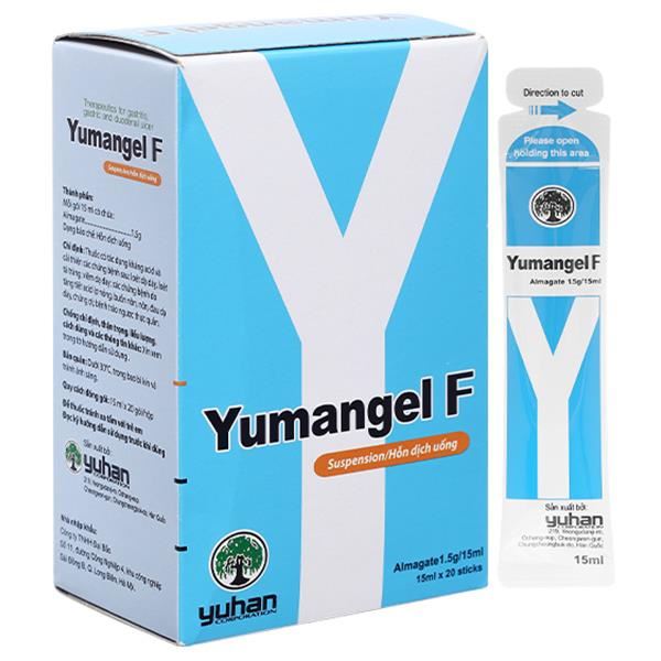 Hỗn dịch uống Yumangel F Yuhan kháng acid và cả thiện loét dạ dày - tá tràng (20 gói x 15ml)