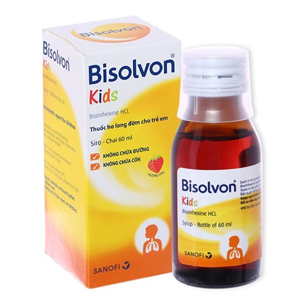 Siro Bisolvon Kids Boehringer làm loãng đờm trong các bệnh phế quản phổi cấp và mạn tính (60ml)