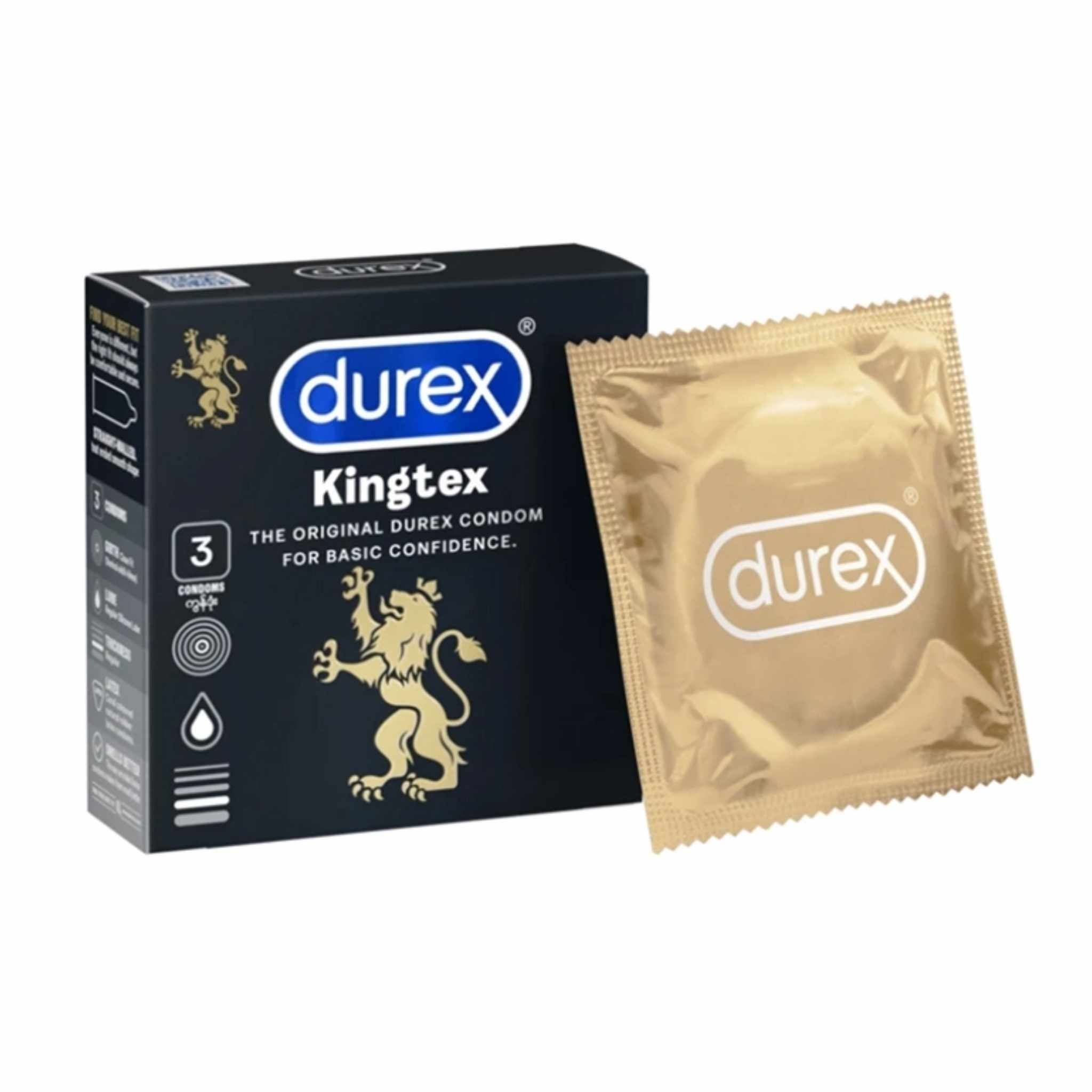 Bao cao su Durex Kingtex ôm sát, vừa vặn (49mm - 3 cái)