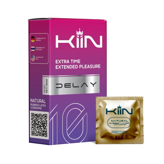 Bao cao su KIIN DELAY – Kéo dài thời gian (hộp 10 chiếc)