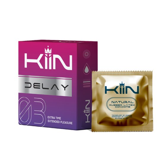 Bao cao su KIIN DELAY – Kéo dài thời gian (hộp 3 chiếc) 