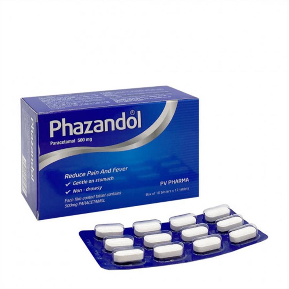 Thuốc Phazandol Phúc Vinh hỗ trợ giảm đau và hạ sốt (15 vỉ x 12 viên)