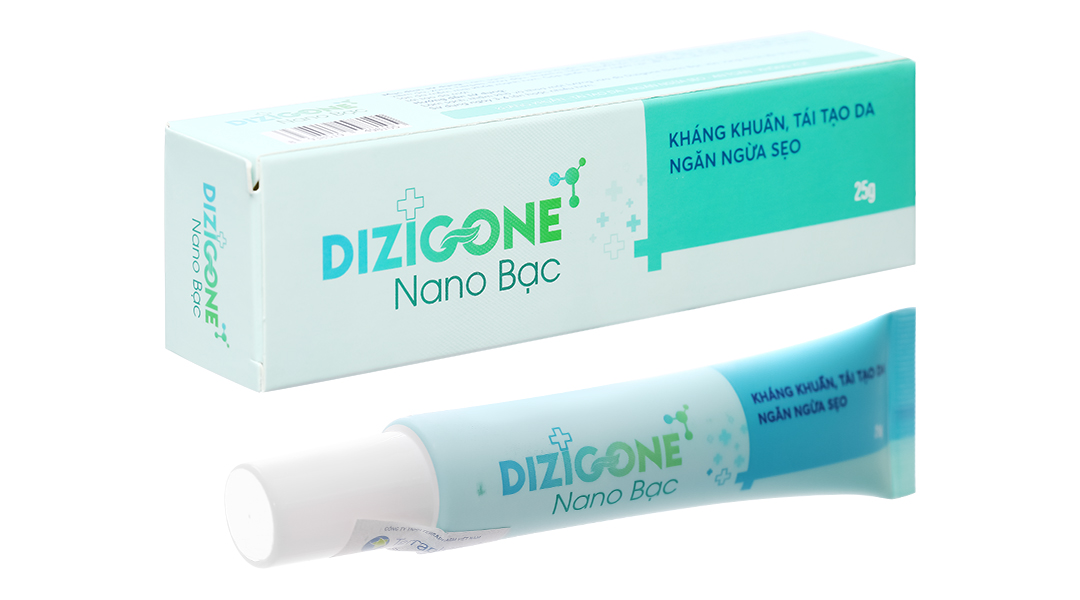 Kem Bôi Da DIZIGONE NANO BẠC Giúp Làm Sạch Da, Kháng Khuẩn, Mờ Thâm Sẹo (Tuýp 25g)