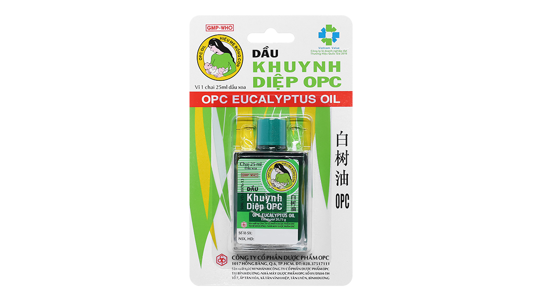 Dầu Khuynh Diệp OPC phòng và trị cảm cúm, sổ mũi, nghẹt mũi (25ml)
