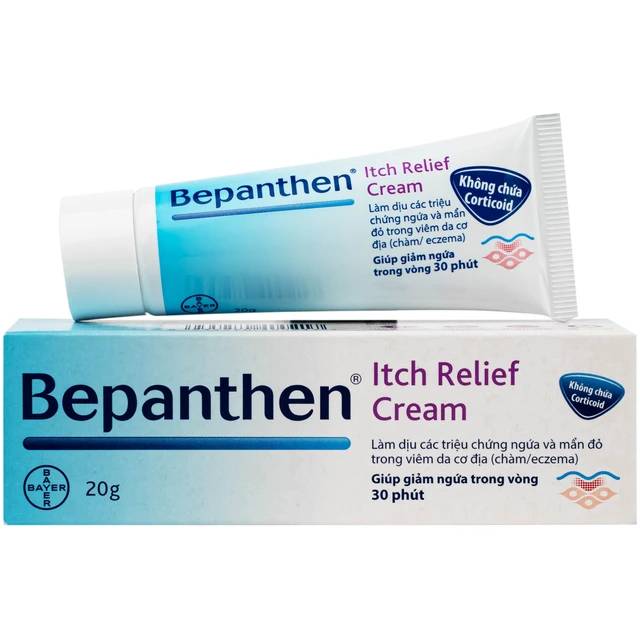Kem bôi Bepanthen Itch Relief Cream Giảm ngứa và mẩn đỏ do viêm da cơ địa(20g)