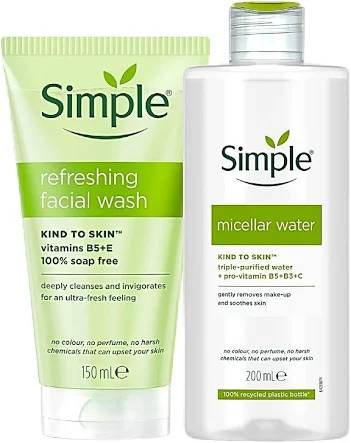 Combo Sữa Rửa Mặt Sạch Thoáng Cho Da Dầu Refreshing Facial Wash 150ml Và Nước Tẩy Trang Cấp Ẩm Micellar Water 200ml