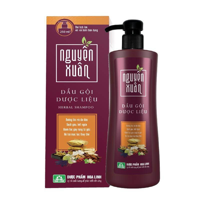 Dầu gội dược liệu Nguyên xuân nâu Hoa Linh (Chai 250ml)