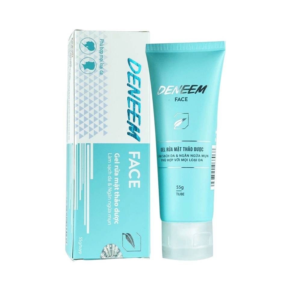 Gel rửa mặt thảo dược làm sạch da, ngừa mụn DENEEM FACE (Tuýp x 55g)